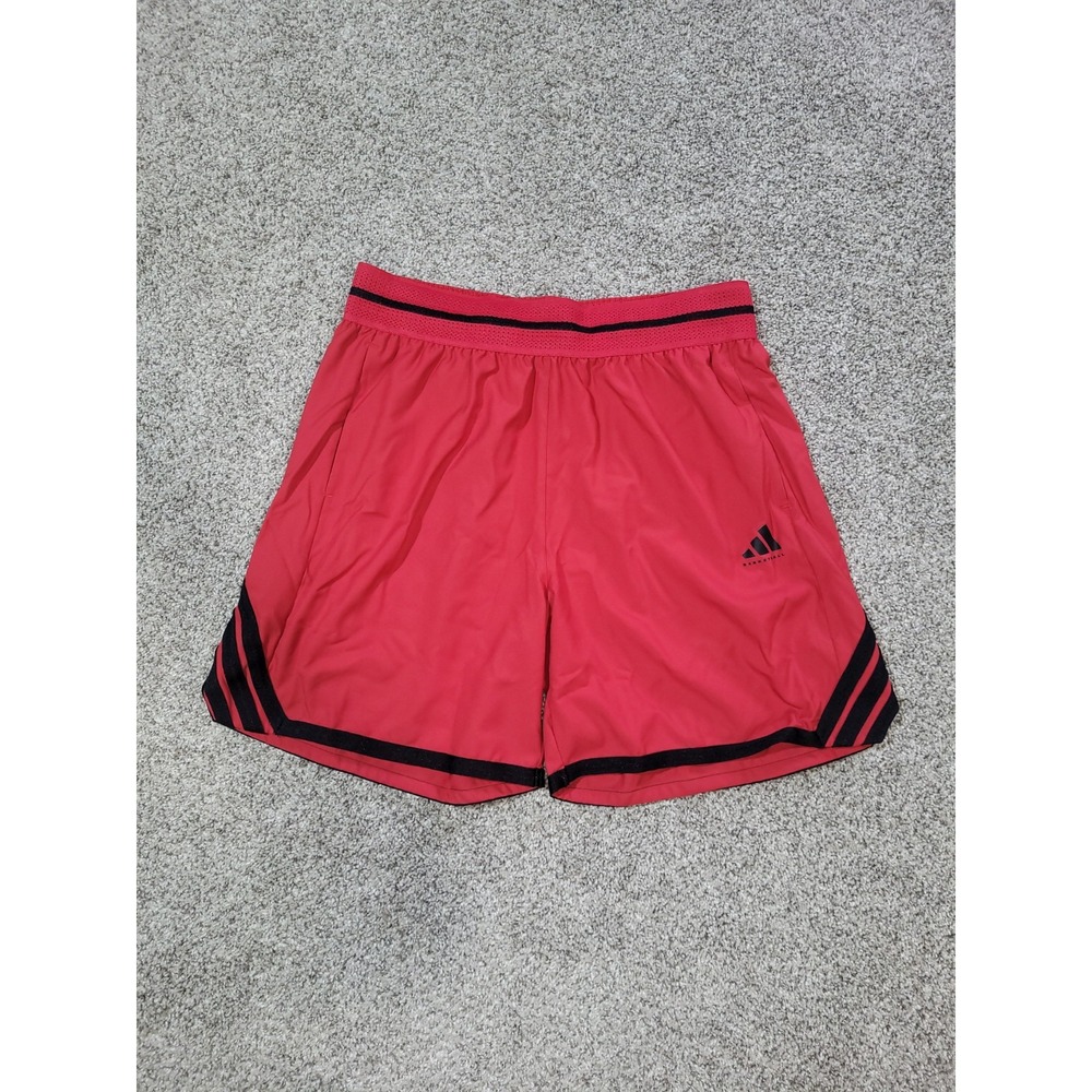 Adidas Mens Large Tall Crazy Lite Basketball Shorts Red & Black Loose Fit JM7725